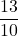 \dfrac{13}{10}