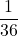 \dfrac{1}{36}